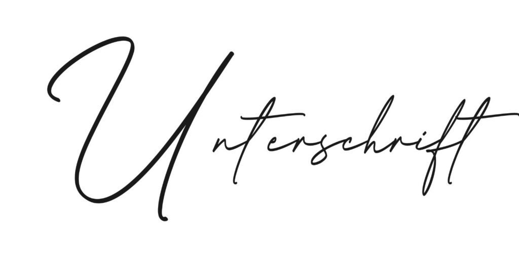 Einfache Unterschrift
