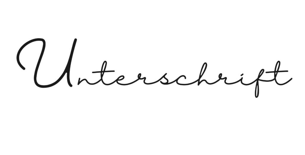 Elegante Unterschrift