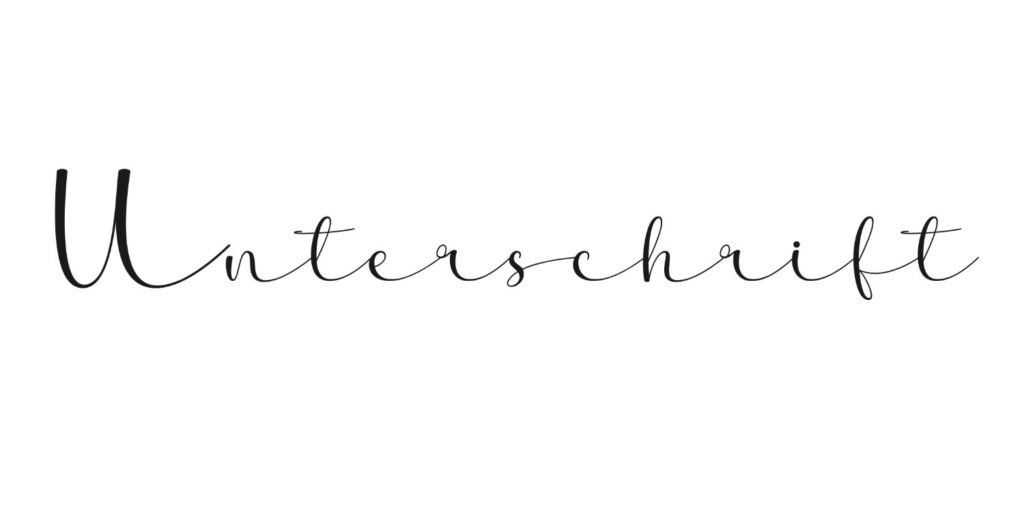 Kreative Unterschrift