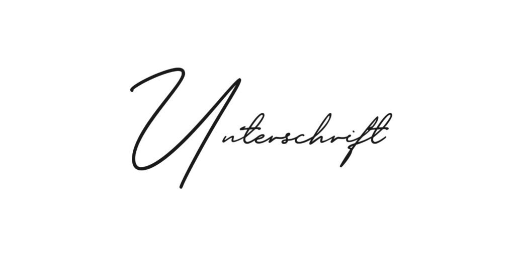 Moderne Unterschrift