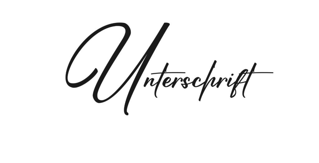 Schöne Unterschrift